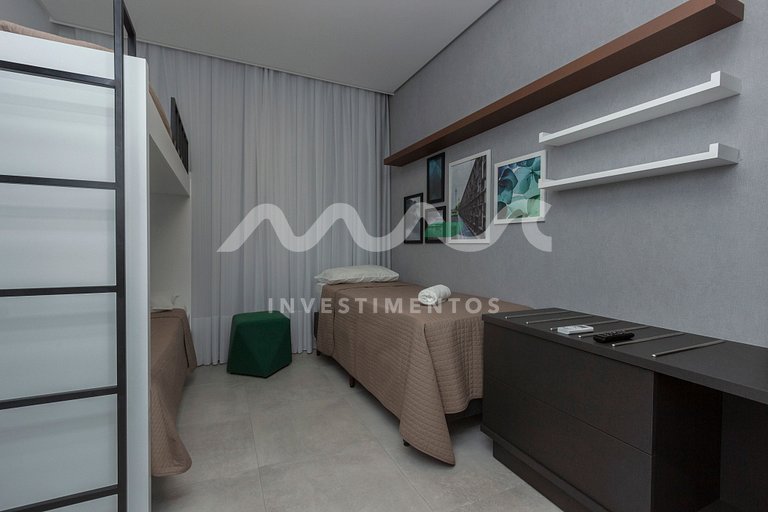 apartamento em Bombinhas com piscina e academia