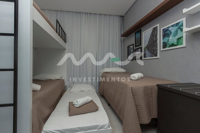 apartamento em Bombinhas com piscina e academia