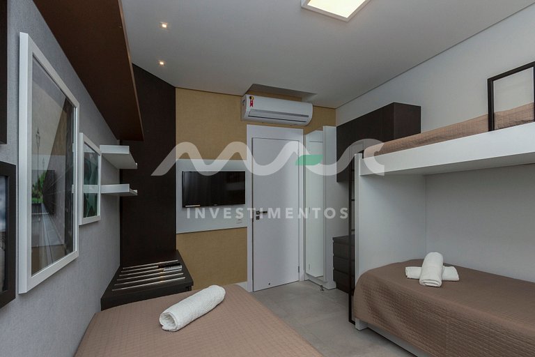 apartamento em Bombinhas com piscina e academia