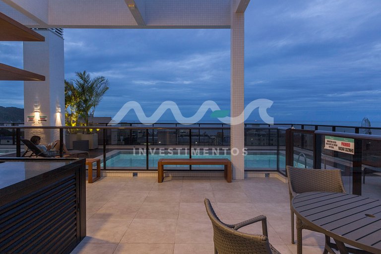 201 San Diego - Com Piscina e Academia, piscina vista ao mar