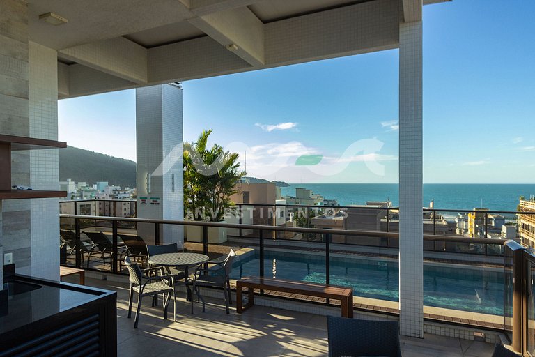 201 San Diego - Com Piscina e Academia, piscina vista ao mar