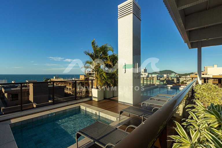 201 San Diego - Com Piscina e Academia, piscina vista ao mar