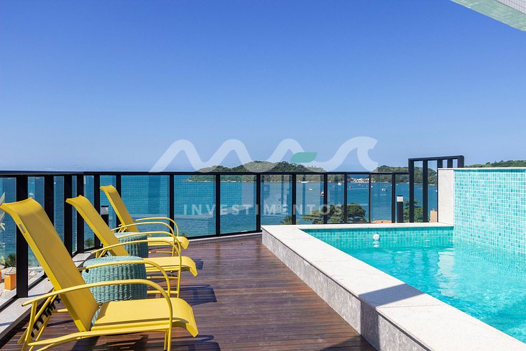 Apartamento em Bombinhas, vista ao mar