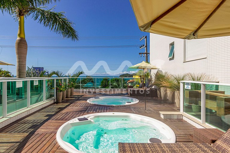 211-B Boulevard - 50m do mar & Frente Avenida - Com Jacuzzi