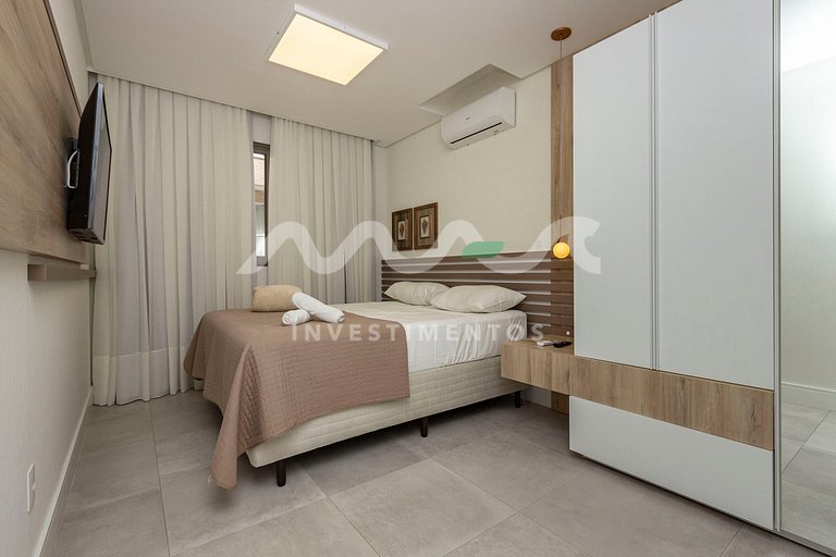 Praia de Bombinhas, apartamento com piscina