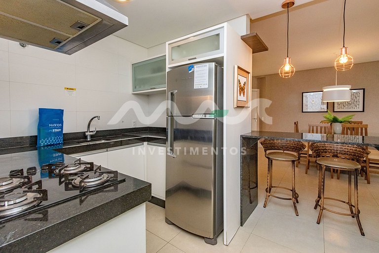 224-D Boulevard - 50m do mar & Frente Avenida - Com Jacuzzi
