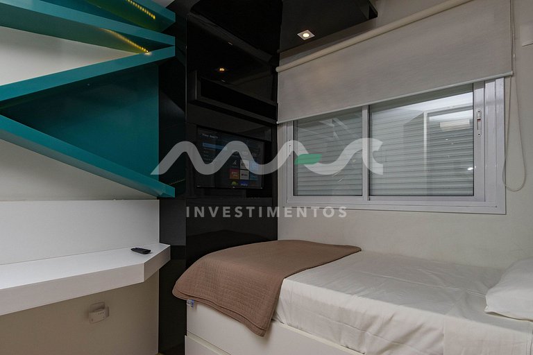 205-A Boulevard - 50m do mar & Frente Avenida - Com Jacuzzi